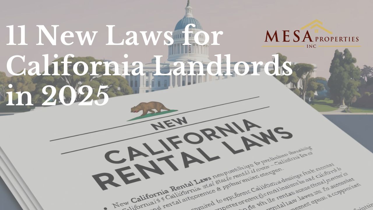 11 New Laws for California Landlords In 2025